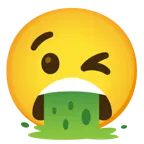 وجه يغمز + وجه يتقيّأ