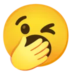 وجه يغمز + وجه متثائب