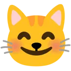 ağzı açık gülme + kedi yüzü
