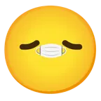 ağzı açık gülme + maskeli yüz