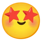 ağzı açık gülme + yıldız çarpmış