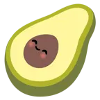 ağzı açık gülme + avokado