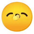 ağzı açık gülme + esneyen yüz