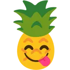 lezzetli yiyecek beğenen yüz + ananas