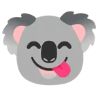 lezzetli yiyecek beğenen yüz + koala