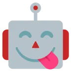 lezzetli yiyecek beğenen yüz + robot