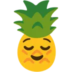 rahatlamış yüz + ananas