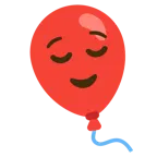 rahatlamış yüz + balon