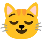 rahatlamış yüz + kedi yüzü