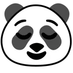 rahatlamış yüz + panda