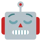 rahatlamış yüz + robot