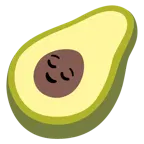 rahatlamış yüz + avokado