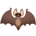 lächelndes Gesicht mit Sonnenbrille + Fledermaus
