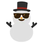 lächelndes Gesicht mit Sonnenbrille + Schneemann ohne Schneeflocken