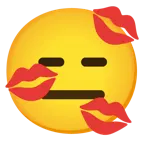 ifadesiz yüz + öpücük izi