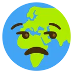 unamused face + globe showing Europe-Africa