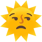 unamused face + sun with face
