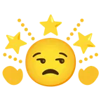unamused face + glowing star