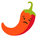 unamused face + hot pepper