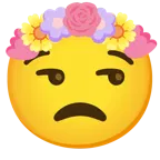 unamused face + tulip