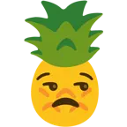 unamused face + pineapple
