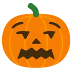 unamused face + jack-o-lantern