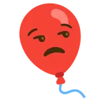 unamused face + balloon