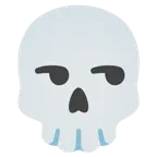 unamused face + skull