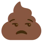 unamused face + pile of poo