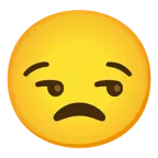 unamused face + disappointed face