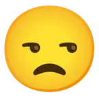 unamused face + persevering face