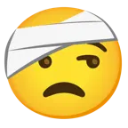 unamused face + face with head-bandage