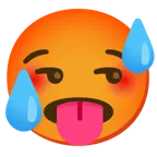unamused face + hot face