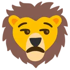 unamused face + lion