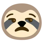 unamused face + sloth