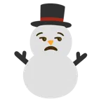 unamused face + snowman without snow