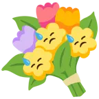 downcast face with sweat + bouquet