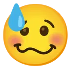 downcast face with sweat + woozy face