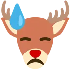 downcast face with sweat + deer