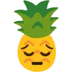 düşünceli yüz + ananas