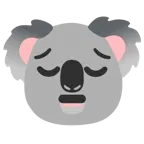 düşünceli yüz + koala