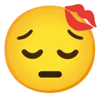 düşünceli yüz + öpücük izi