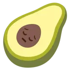 düşünceli yüz + avokado