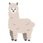 düşünceli yüz + lama