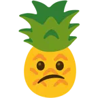zdezorientowana twarz + ananas