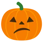 zdezorientowana twarz + dynia na halloween