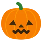 cara de frustración + calabaza de Halloween