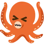 cara de frustración + pulpo