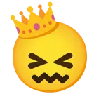 cara de frustración + corona