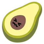 cara de frustración + aguacate